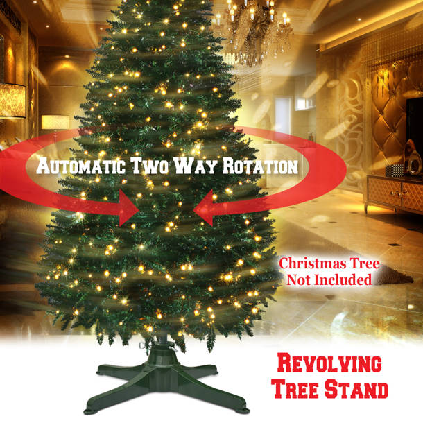 The Holiday Aisle® Resin/Plastic Rotating Rotating Tree Stand For Max